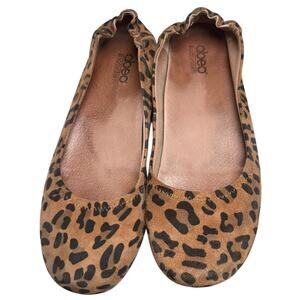 Abeo Tammy Metatarsal Leather Orthotic Animal Print Mob Wife Flats Sz 8.5 N EC